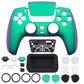 eXtremeRate LUNA Redesigned Replacement Front Shell with Touchpad Compatible with PS5 Controller BDM-010/020/030/040/050 - Chameleon Green Purple