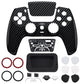 eXtremeRate LUNA Redesigned Replacement Front Shell with Touchpad Compatible with PS5 Controller BDM-010/020/030/040/050 - Graphite Carbon Fiber