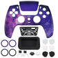 eXtremeRate LUNA Redesigned Replacement Front Shell with Touchpad Compatible with PS5 Controller BDM-010/020/030/040/050 - Nebula Galaxy