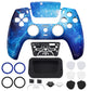 eXtremeRate LUNA Redesigned Replacement Front Shell with Touchpad Compatible with PS5 Controller BDM-010/020/030/040/050 - Blue Nebula