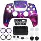 eXtremeRate LUNA Redesigned Replacement Front Shell with Touchpad Compatible with PS5 Controller BDM-010/020/030/040/050 - Surreal Lava