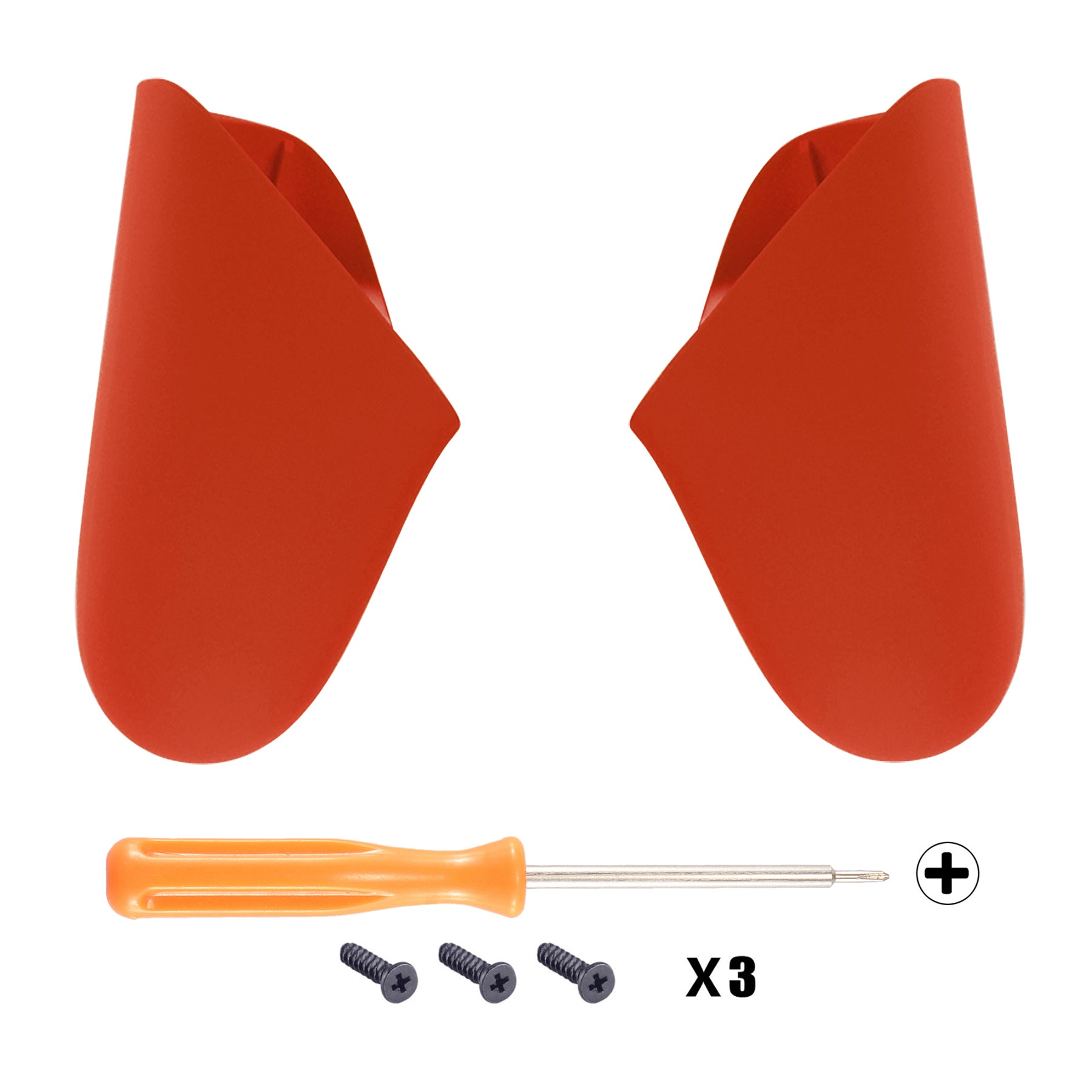 eXtremeRate Replacement Handle Grips for Nintendo Switch Pro Controller - Orange eXtremeRate