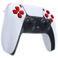 eXtremeRate Replacement Full Set Buttons Compatible with PS5 Controller BDM-030/040 - Chrome Red eXtremeRate