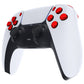 eXtremeRate Replacement Full Set Buttons Compatible with PS5 Controller BDM-030/040 - Chrome Red eXtremeRate