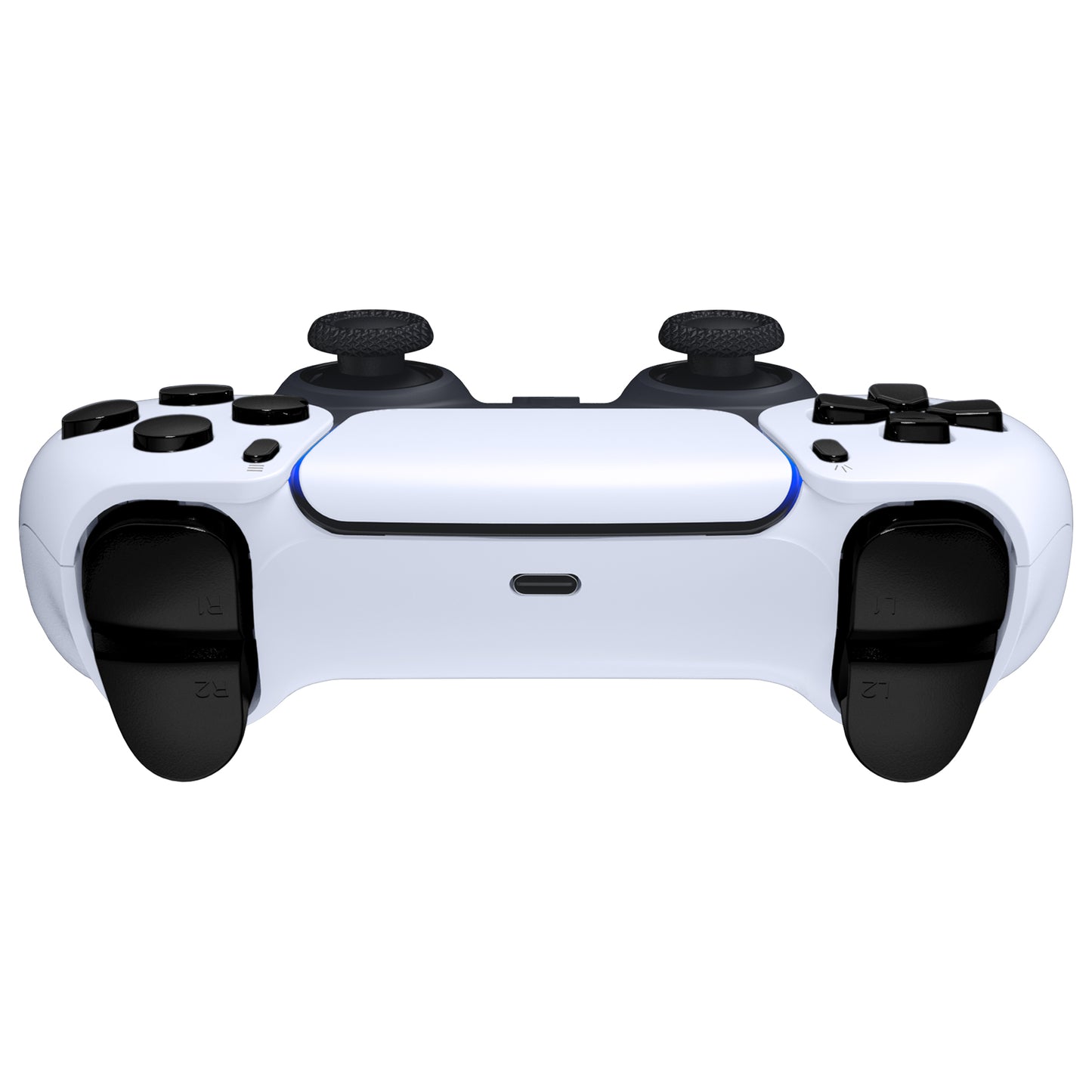 eXtremeRate Replacement Full Set Buttons Compatible with PS5 Controller BDM-030/040 - Chrome Black eXtremeRate