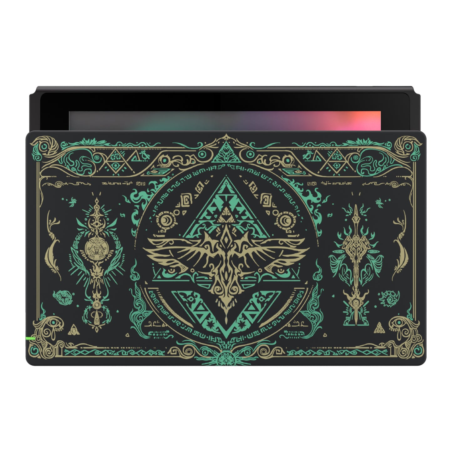 eXtremeRate Retail Custom Faceplate for Nintendo Switch Dock - Glow in Dark - Totem of Kingdom Black - FDT109