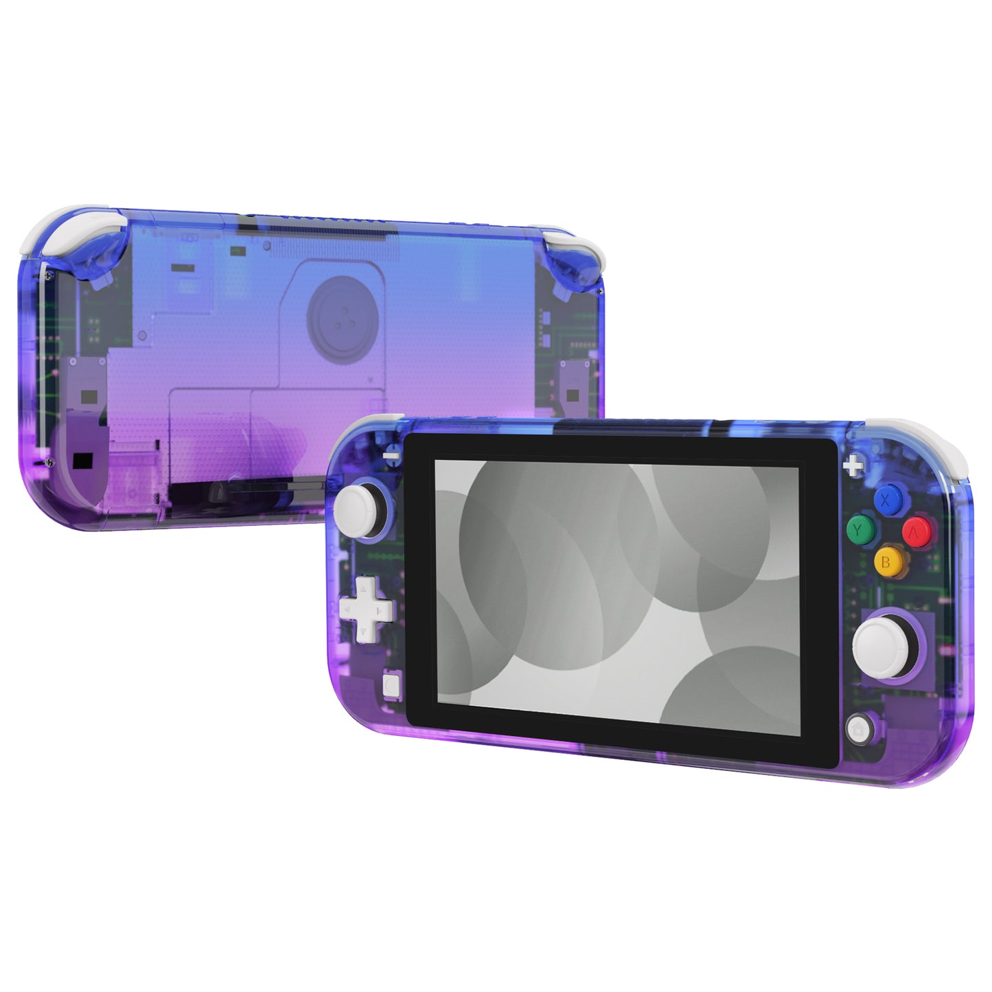 eXtremeRate Retail Gradient Translucent Bluebell DIY Replacement Shell for Nintendo Switch Lite, NSL Handheld Controller Housing with Screen Protector, Custom Case Cover for Nintendo Switch Lite - DLP317