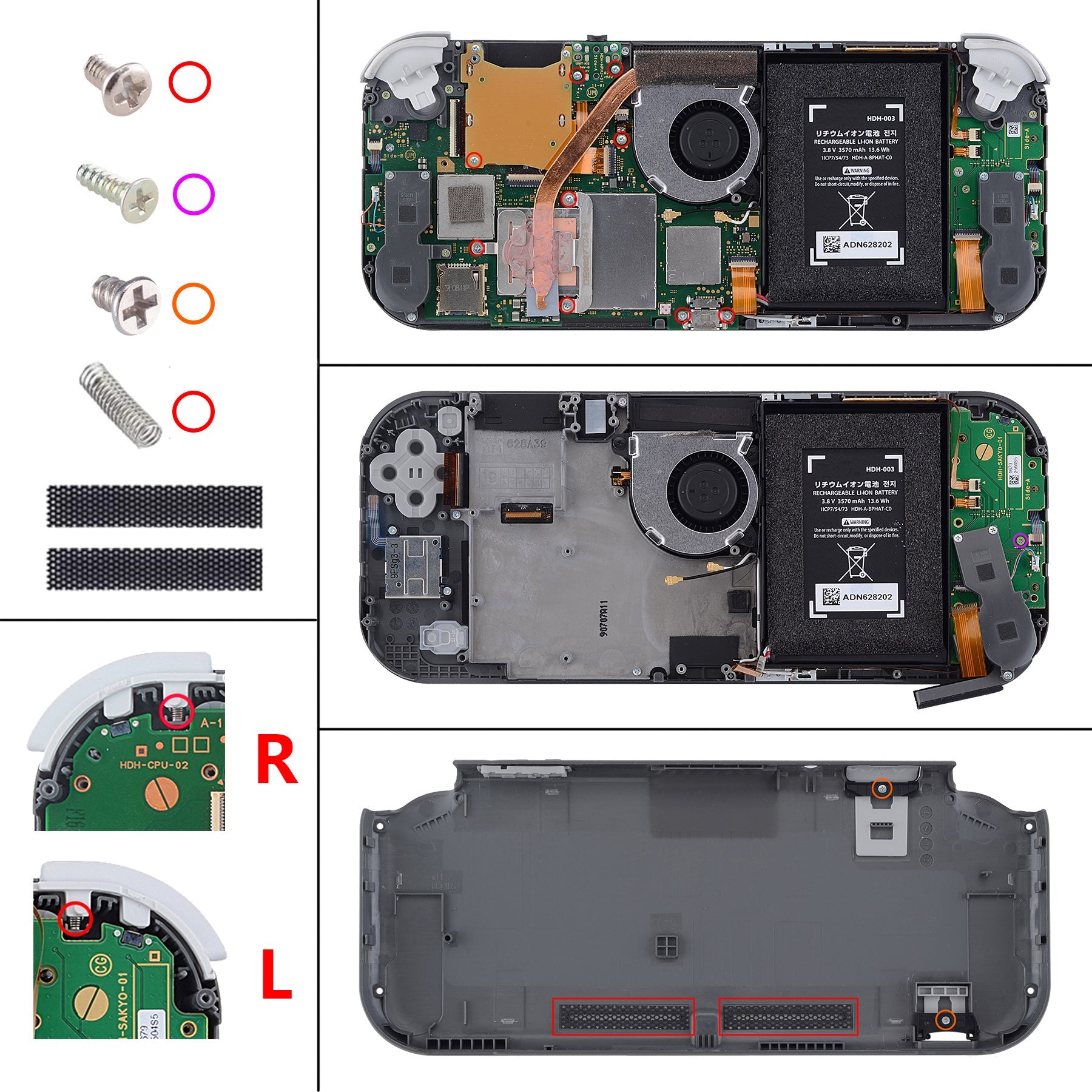 eXtremeRate Replacement Housing Shell for with Screen Protector for  Nintendo Switch Lite - Gradient Translucent Green Blue