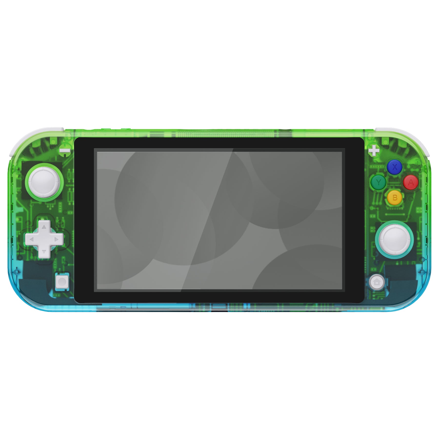 eXtremeRate Retail Gradient Translucent Green Blue DIY Replacement Shell for Nintendo Switch Lite, NSL Handheld Controller Housing with Screen Protector, Custom Case Cover for Nintendo Switch Lite - DLP319