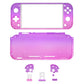 eXtremeRate Retail Gradient Translucent Purple Rose Red DIY Replacement Shell for Nintendo Switch Lite, NSL Handheld Controller Housing with Screen Protector, Custom Case Cover for Nintendo Switch Lite - DLP318