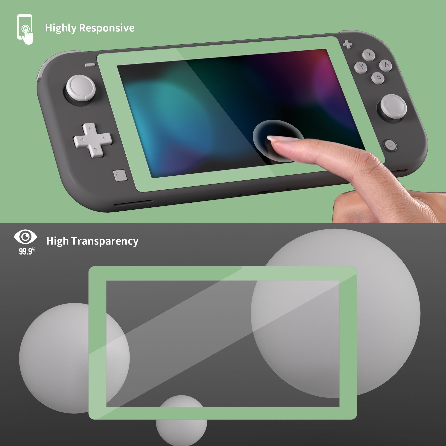 Protection écran Nintendo Switch Lite Olixar verre trempé – Pack de 2
