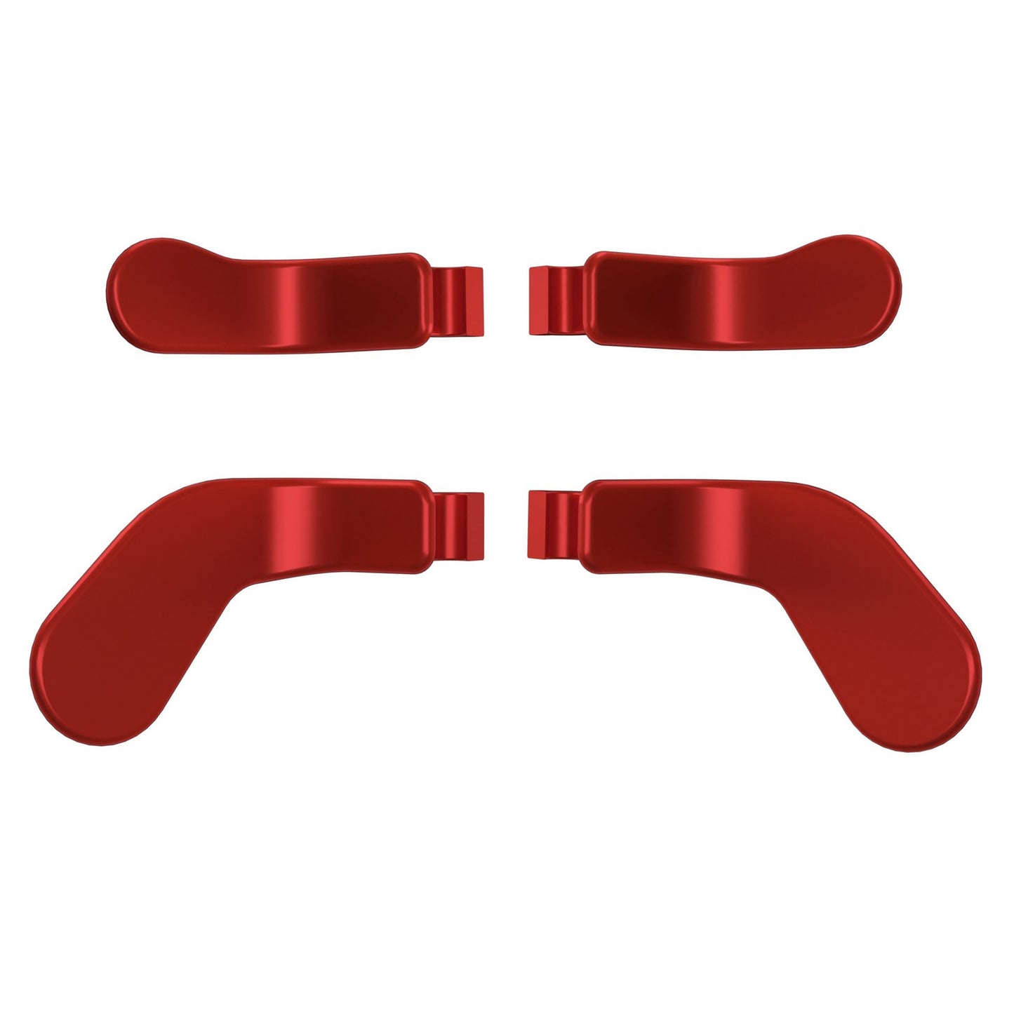 4 pcs Metallic Scarlet Red Replacement Stainless Steel Paddles for Xbox One Elite Controller Seies 2 - IL313 eXtremeRate