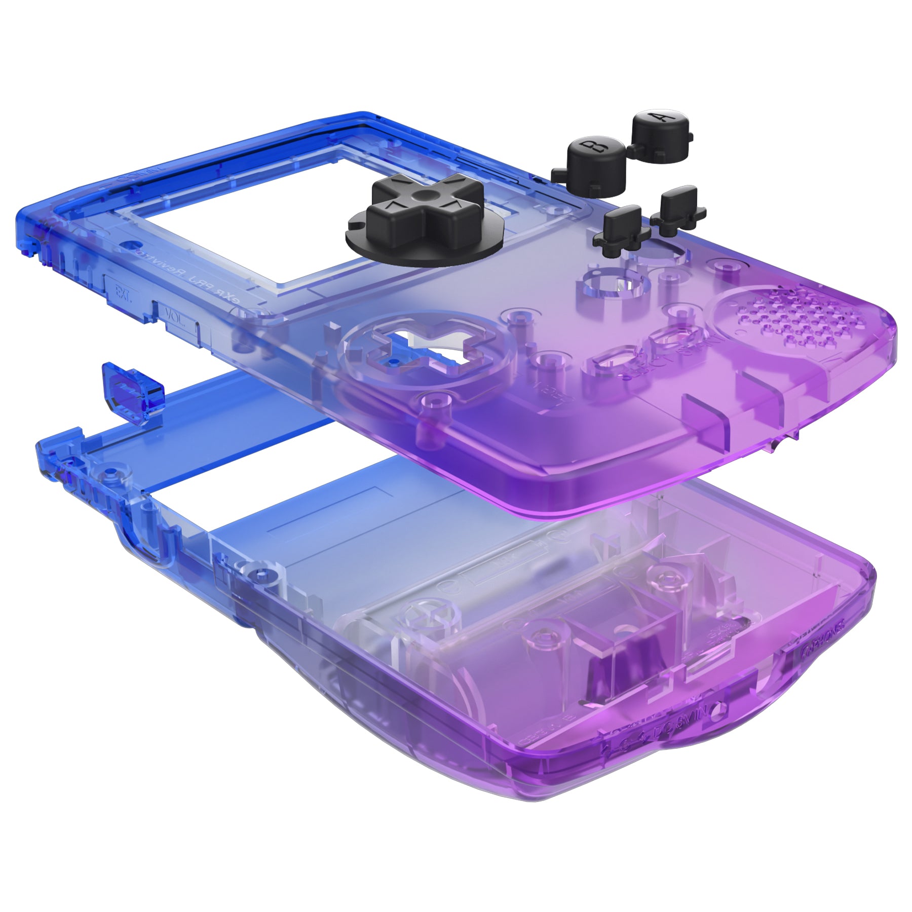 eXtremeRate IPS Ready Upgraded GBC Replacement Full Set Shells with Buttons  for Gameboy Color, Compatible with GBC OSD IPS & Regular IPS & Standard 