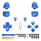 eXtremeRate Replacement Full Set Buttons Compatible with PS5 Controller BDM-030/040 - Chameleon Purple Blue