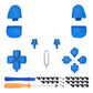 eXtremeRate Replacement Full Set Buttons Compatible with PS5 Controller BDM-030/040 - Blue eXtremeRate