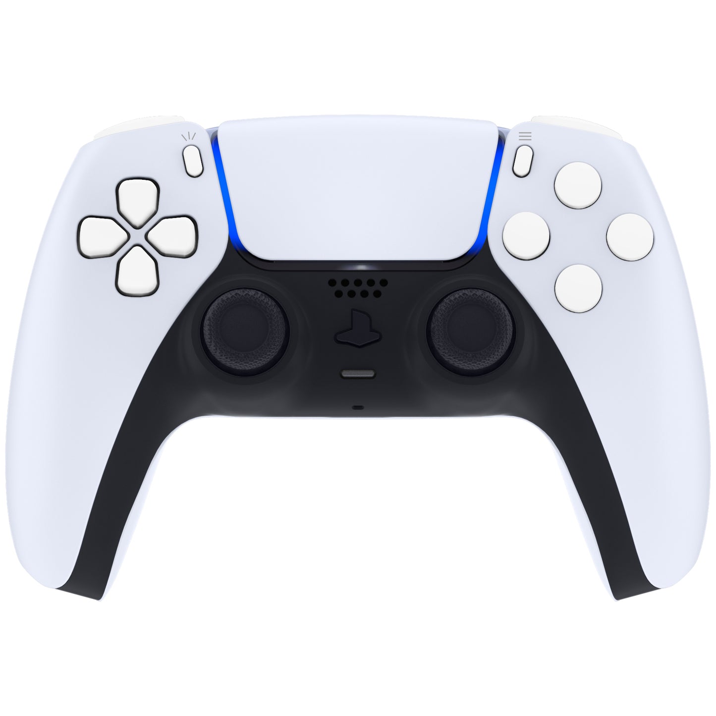 eXtremeRate Replacement Full Set Buttons Compatible with PS5 Controller BDM-030/040 - White eXtremeRate