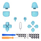 eXtremeRate Replacement Full Set Buttons Compatible with PS5 Controller BDM-030/040 - Heaven Blue eXtremeRate