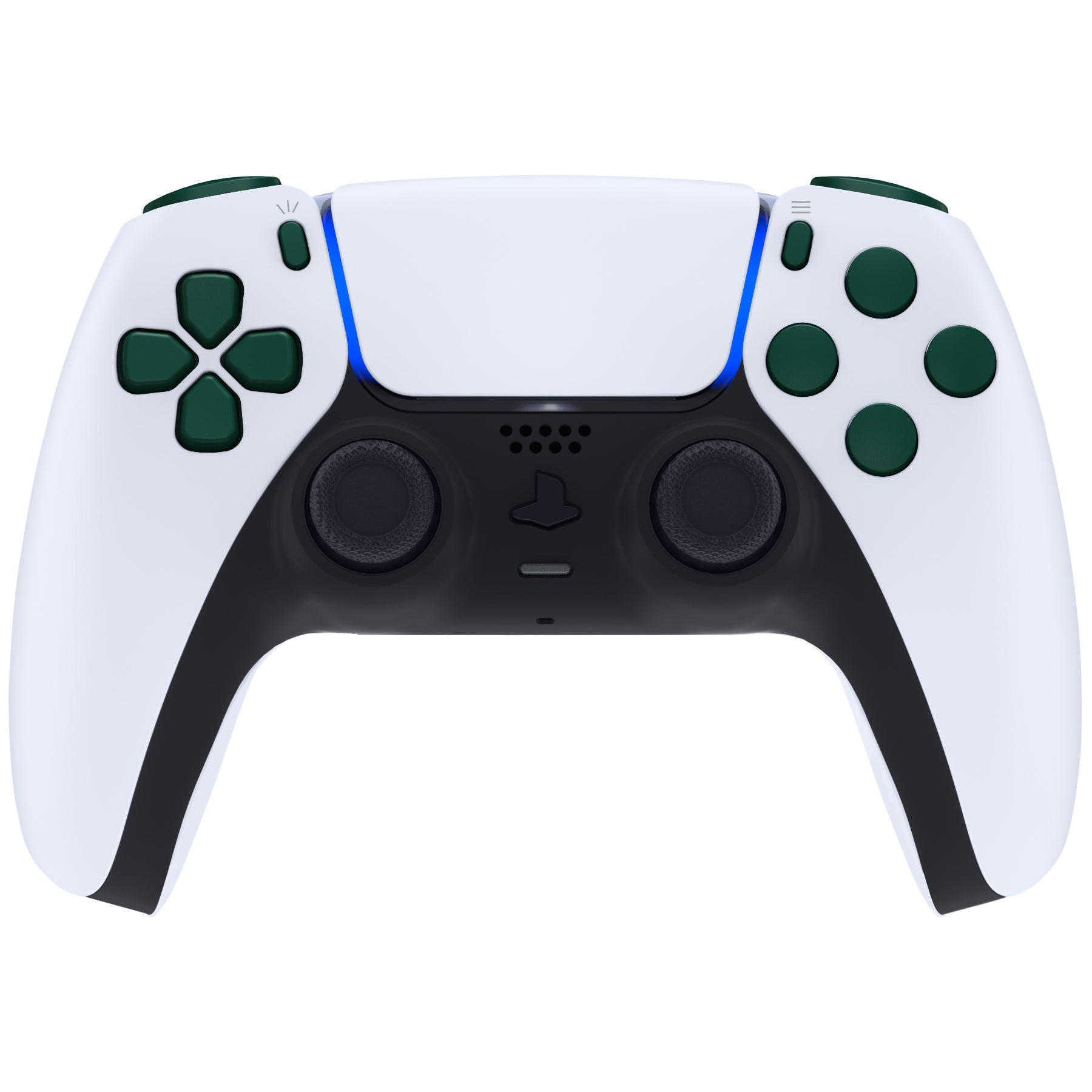 eXtremeRate Replacement Full Set Buttons Compatible with PS5 Controller BDM-030/040 - Racing Green eXtremeRate