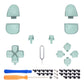 eXtremeRate Replacement Full Set Buttons Compatible with PS5 Controller BDM-030/040 - Light Cyan eXtremeRate