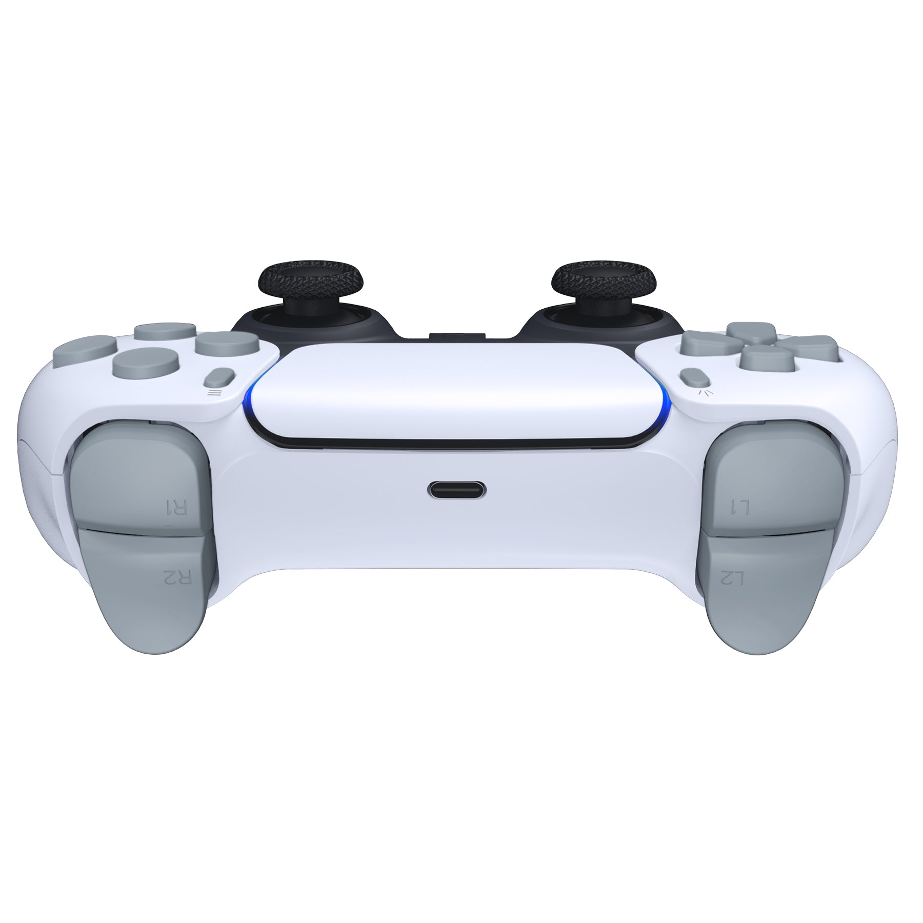 eXtremeRate Replacement Full Set Buttons Compatible with PS5 Controller  BDM-030/040 - New Hope Gray