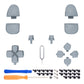 eXtremeRate Replacement Full Set Buttons Compatible with PS5 Controller BDM-030/040 - New Hope Gray eXtremeRate