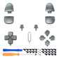 eXtremeRate Replacement Full Set Buttons Compatible with PS5 Controller BDM-030/040 - Metallic Steel Gray eXtremeRate