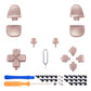 eXtremeRate Replacement Full Set Buttons Compatible with PS5 Controller BDM-030/040 - Metallic Rose Gold eXtremeRate