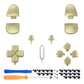 eXtremeRate Replacement Full Set Buttons Compatible with PS5 Controller BDM-030/040 - Metallic Champagne Gold eXtremeRate