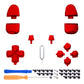 eXtremeRate Replacement Full Set Buttons Compatible with PS5 Controller BDM-030/040 - Chrome Red
