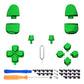 eXtremeRate Replacement Full Set Buttons Compatible with PS5 Controller BDM-030/040 - Chrome Green