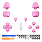 eXtremeRate Replacement Full Set Buttons Compatible with PS5 Controller BDM-030/040/050 - Chrome Pink