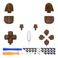 eXtremeRate Replacement Full Set Buttons Compatible with PS5 Controller BDM-030/040 - Wood Grain