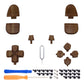 eXtremeRate Replacement Full Set Buttons Compatible with PS5 Controller BDM-030/040/050 - Wood Grain