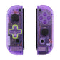 eXtremeRate Dpad Version Replacement Full Set Shell Case with Buttons for Joycon of NS Switch - Clear Atomic Purple