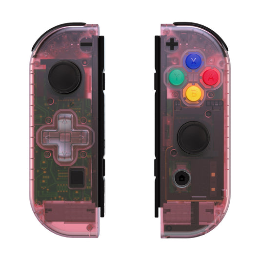eXtremeRate Dpad Version Replacement Full Set Shell Case with Buttons for Joycon of NS Switch - Cherry Pink eXtremeRate