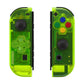 eXtremeRate Dpad Version Replacement Full Set Shell Case with Buttons for Joycon of NS Switch - Clear Lime Green eXtremeRate