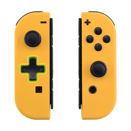 eXtremeRate Dpad Version Replacement Full Set Shell Case with Buttons for Joycon of NS Switch - Caution Yellow eXtremeRate