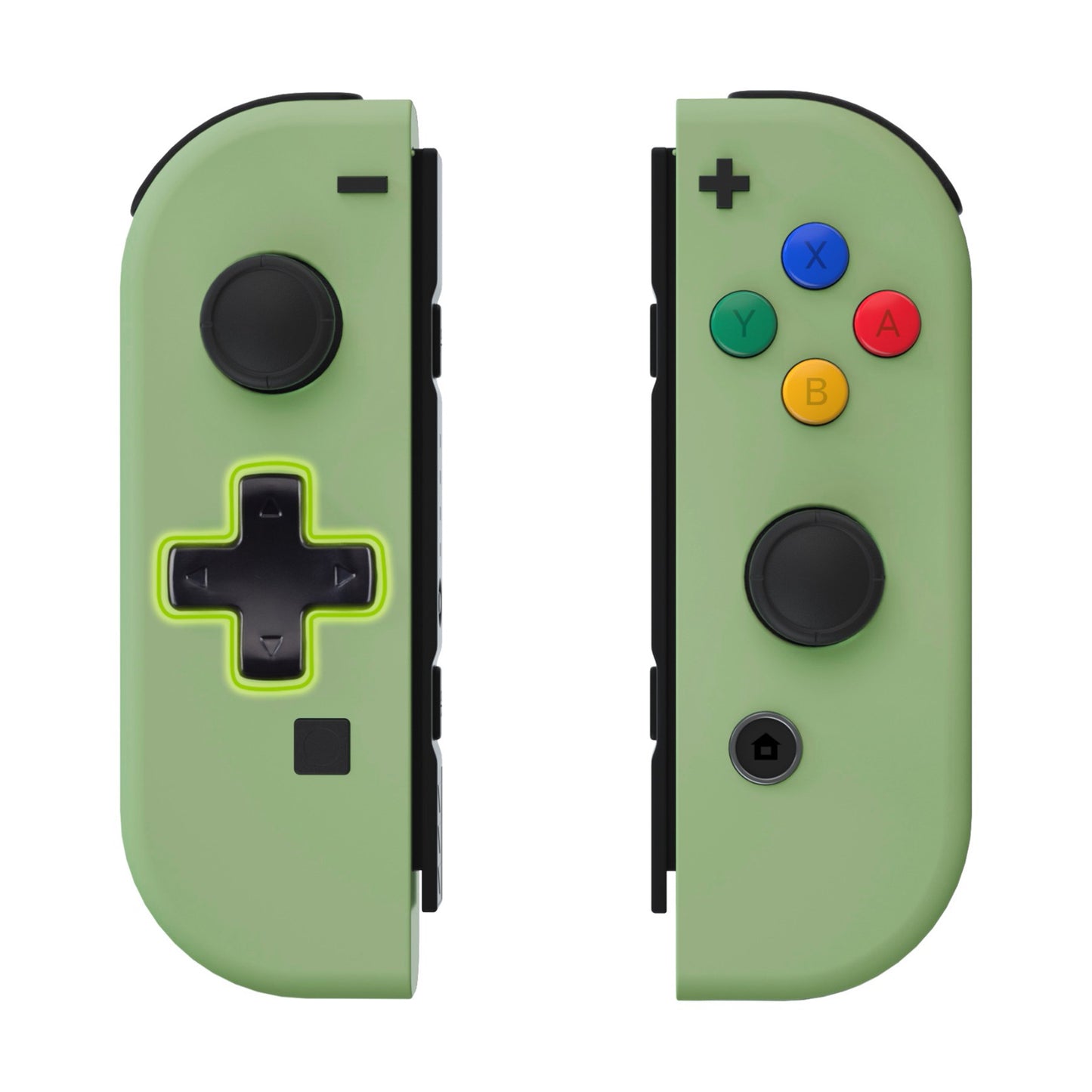 eXtremeRate Dpad Version Replacement Full Set Shell Case with Buttons for Joycon of NS Switch - Matcha Green