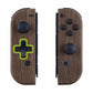 eXtremeRate Dpad Version Replacement Full Set Shell Case with Buttons for Joycon of NS Switch - Wood Grain