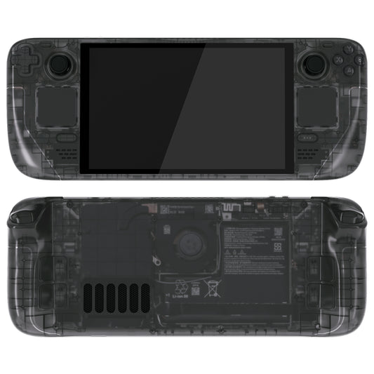 eXtremeRate Replacement Full Set Shell with Buttons for Steam Deck OLED - Clear Slate Black