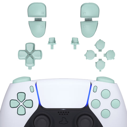 Replacement Full Set Buttons Compatible with PS5 Controller BDM-030 - Light Cyan eXtremeRate