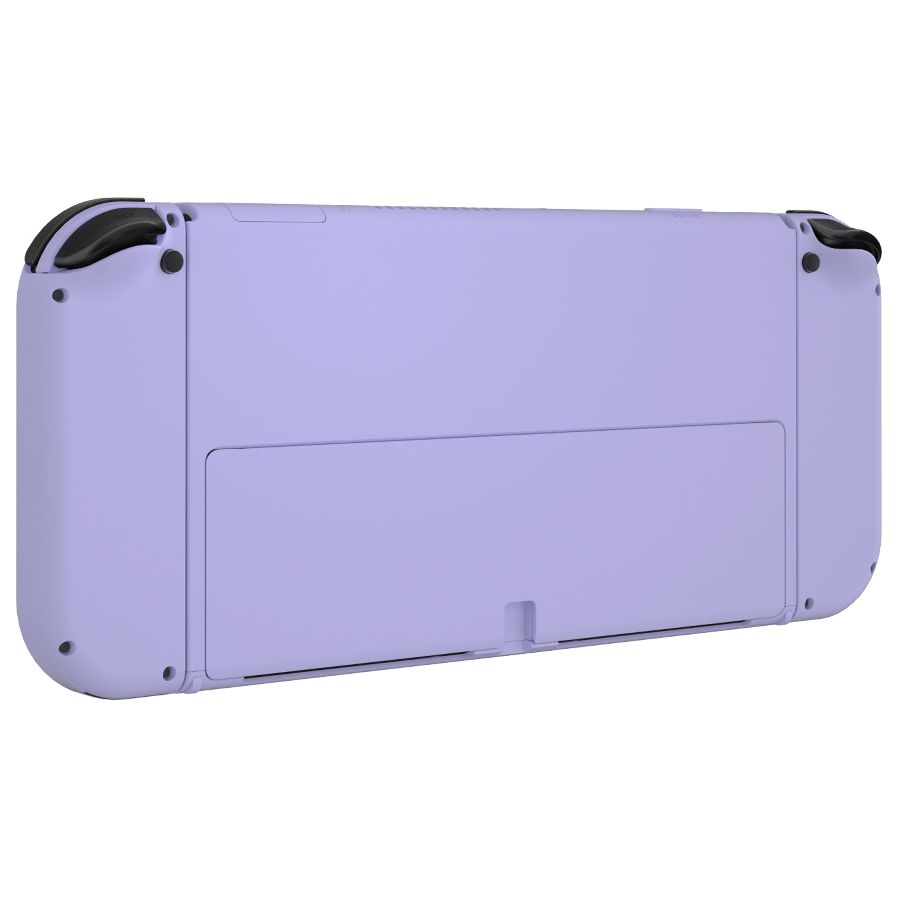 eXtremeRate Retail Light Violet Soft Touch Full Set Shell for Nintendo Switch OLED, Replacement Console Back Plate & Metal Kickstand, NS Joycon Handheld Controller Housing & Buttons for Nintendo Switch OLED - QNSOP3007