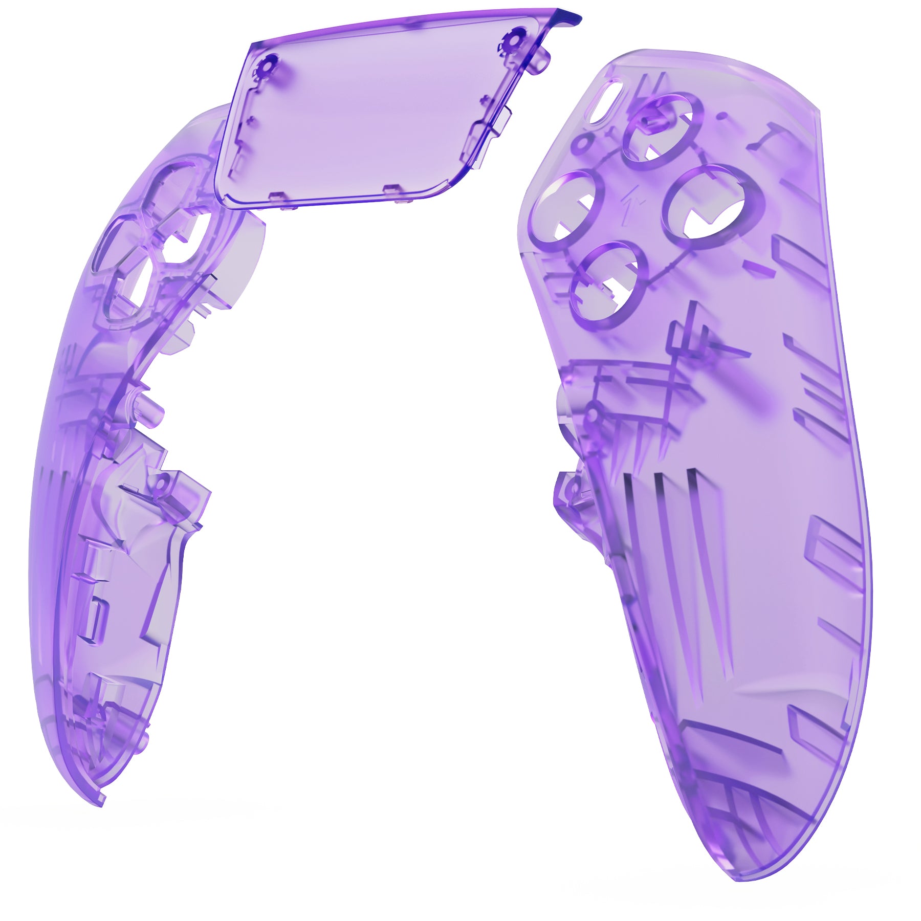 eXtremeRate Clear Left Right Front Housing Shell with Touchpad