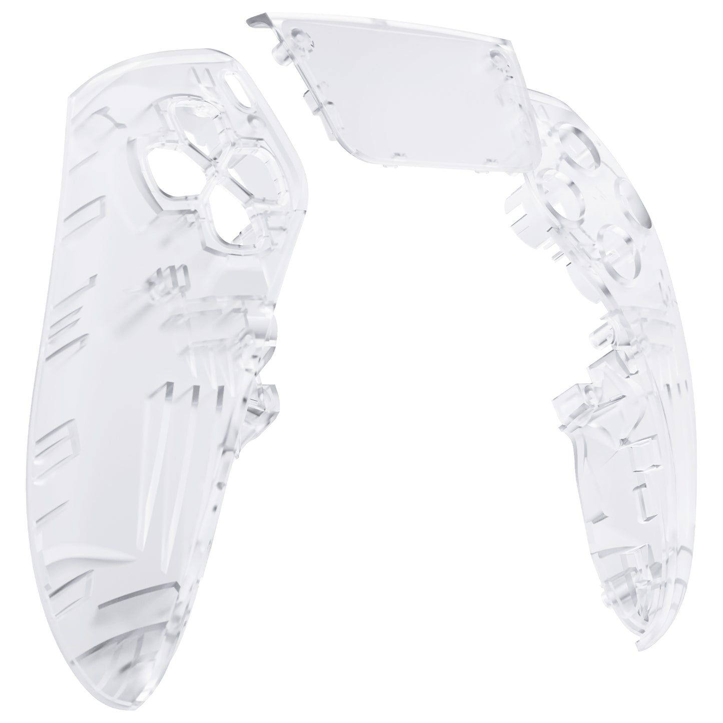 Replacement Left Right Front Housing Shell with Touchpad Compatible with PS5 Edge Controller - Clear eXtremeRate