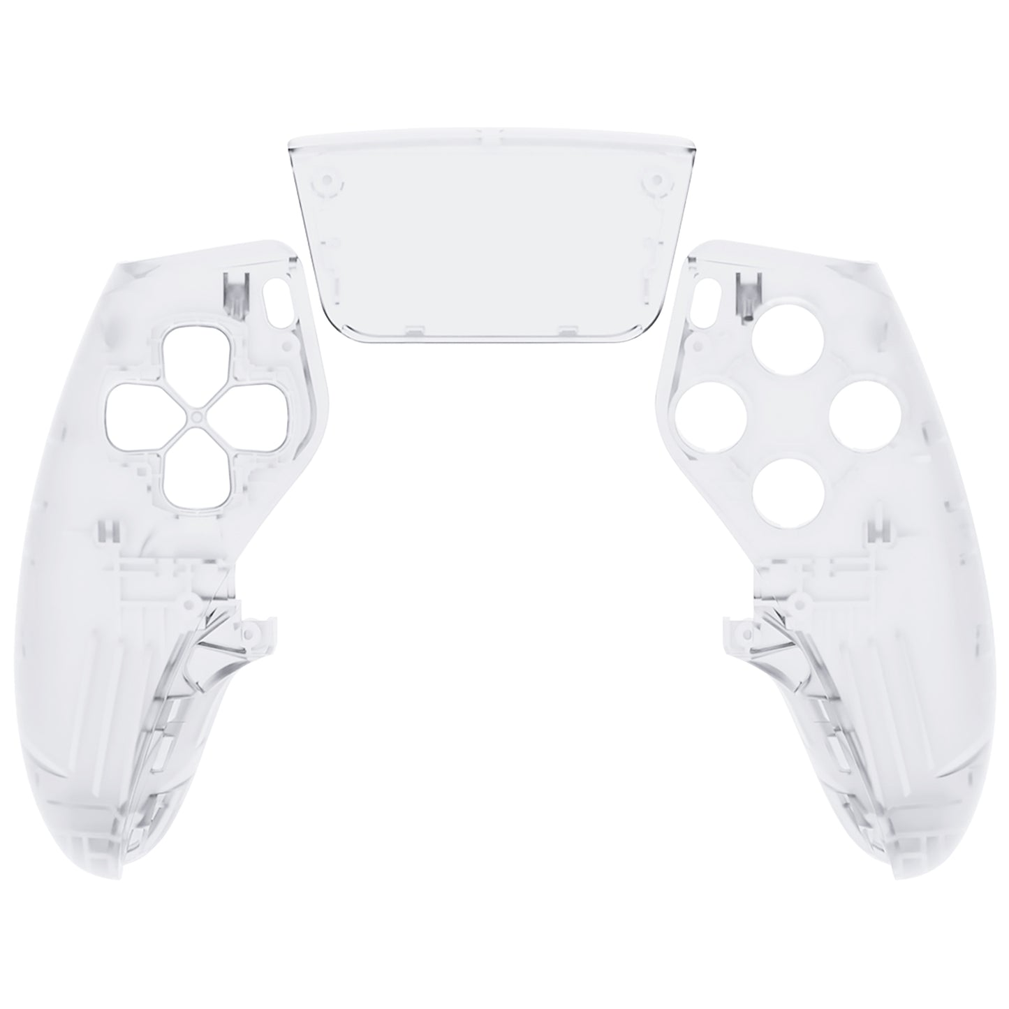 Replacement Left Right Front Housing Shell with Touchpad Compatible with PS5 Edge Controller - Clear eXtremeRate