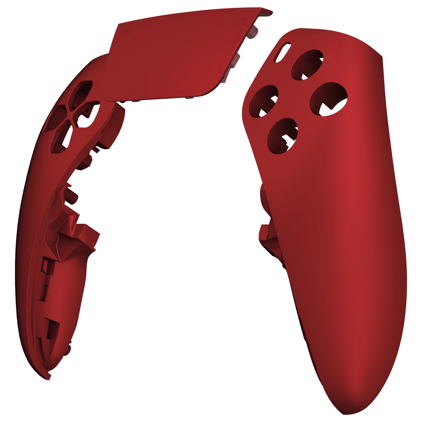 Replacement Left Right Front Housing Shell with Touchpad Compatible with PS5 Edge Controller - Scarlet Red eXtremeRate