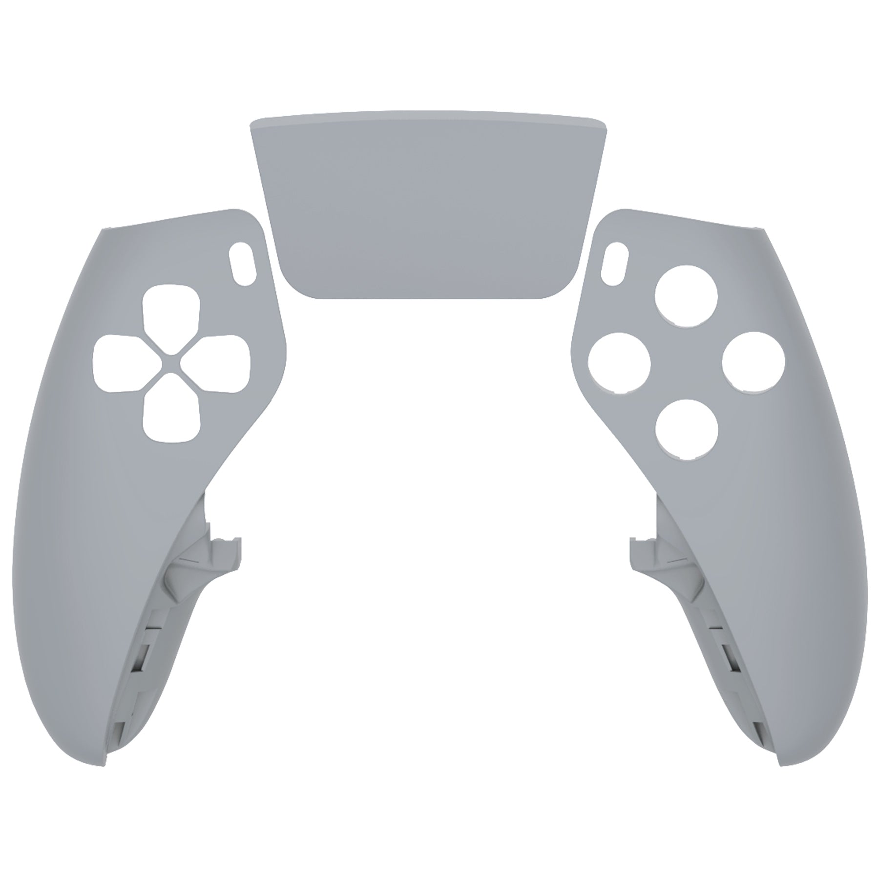 eXtremeRate Replacement Left Right Front Housing Shell with Touchpad  Compatible with PS5 Edge Controller - New Hope Gray
