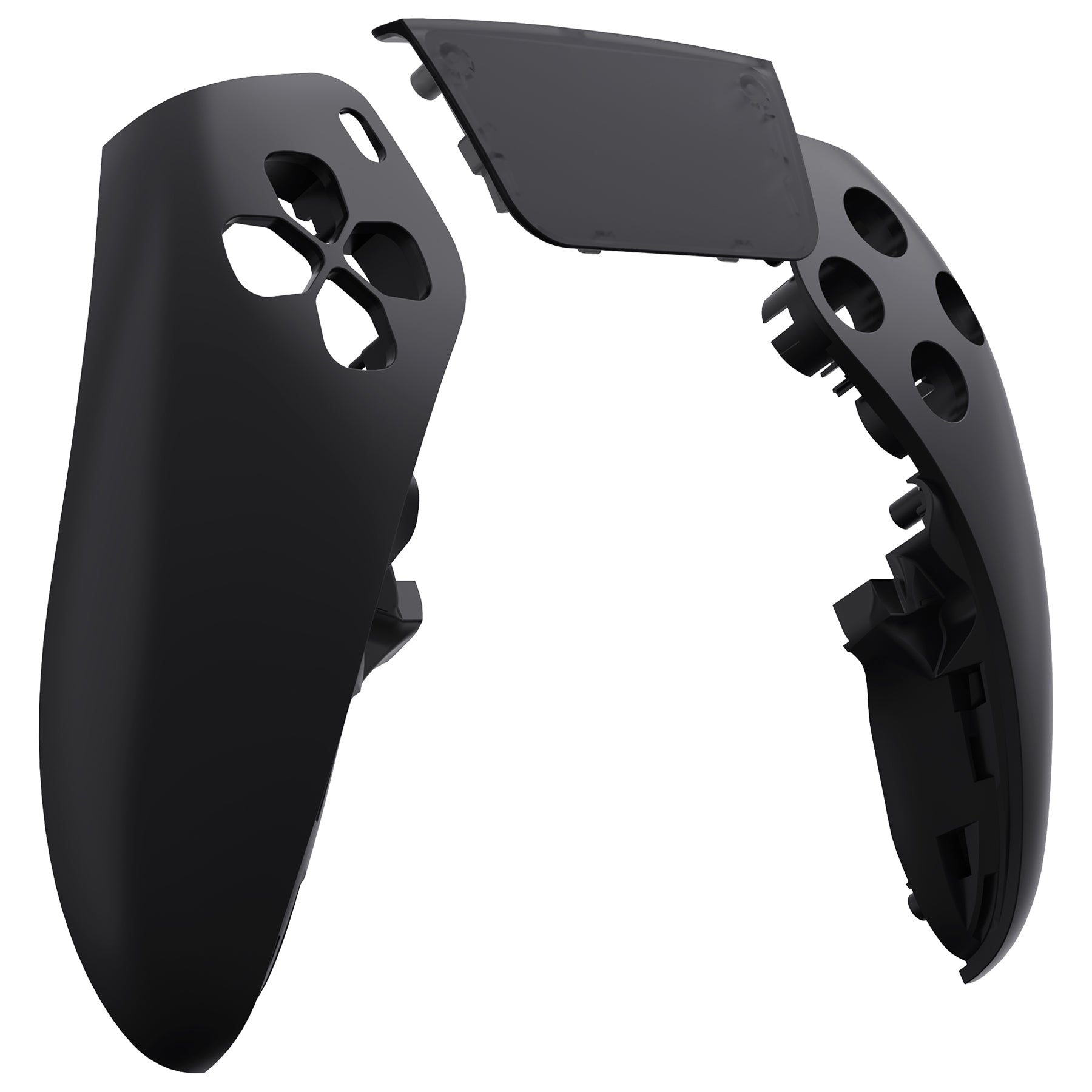 eXtremeRate Replacement Left Right Front Housing Shell with Touchpad  Compatible with PS5 Edge Controller - Black