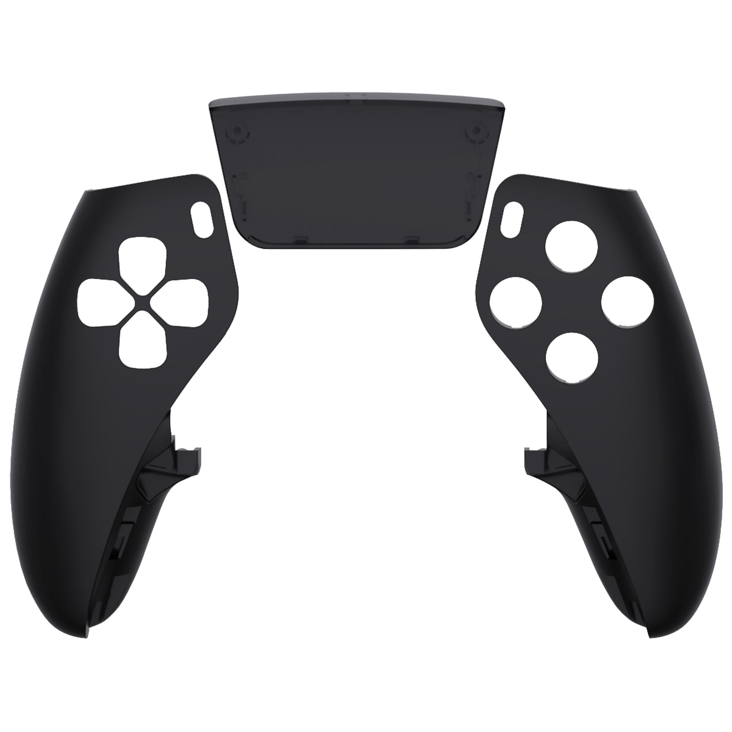 Replacement Left Right Front Housing Shell with Touchpad Compatible with PS5 Edge Controller - Black eXtremeRate