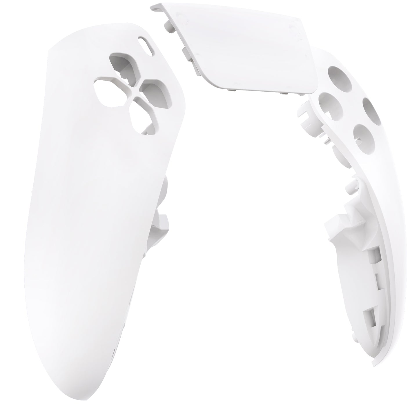 Replacement Left Right Front Housing Shell with Touchpad Compatible with PS5 Edge Controller - White eXtremeRate